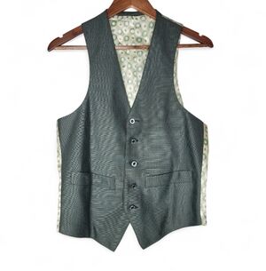 Custom Made for TV Show Button Front Vest in Dark Green Size 18